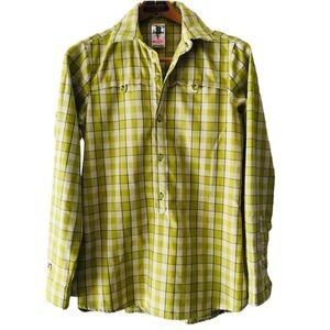 Burton Dryride green plaid flannel tunic